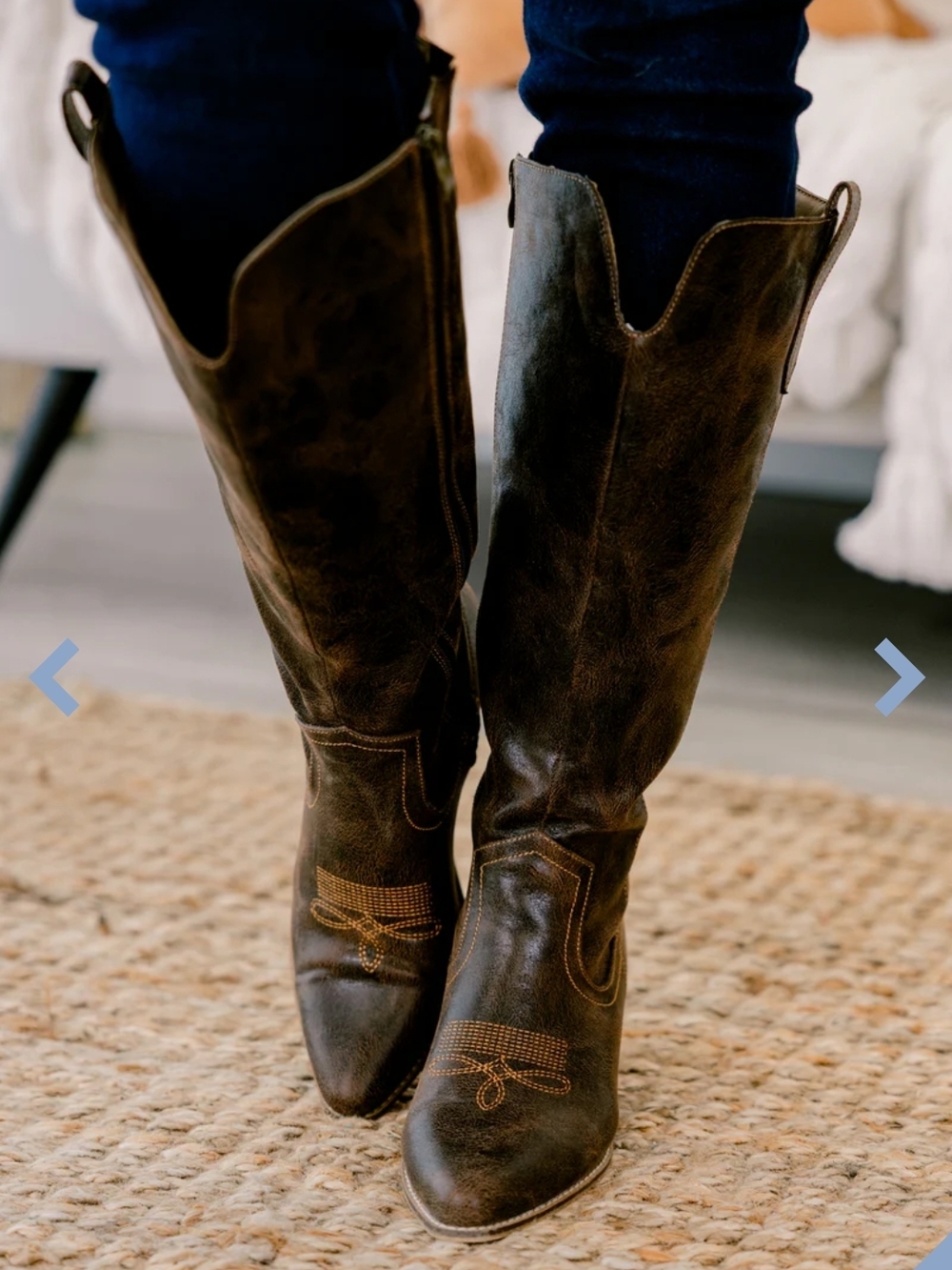 Corkys Dark Brown Western Knee-High Heeled Boots - Picture 3 of 5